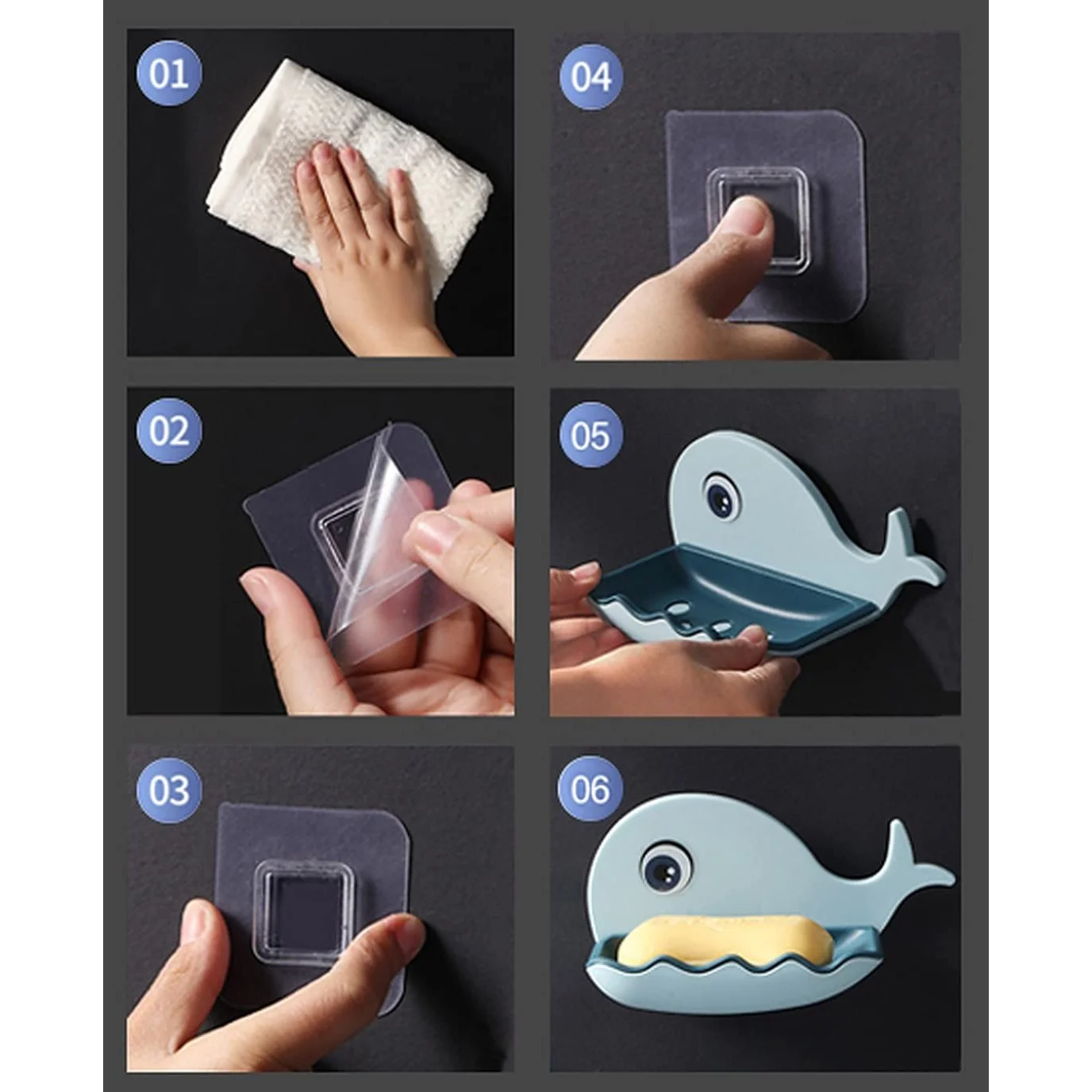 2 Pieces Fish Soap Holder