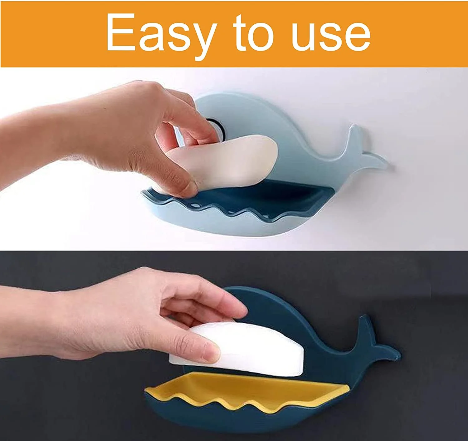 2 Pieces Fish Soap Holder