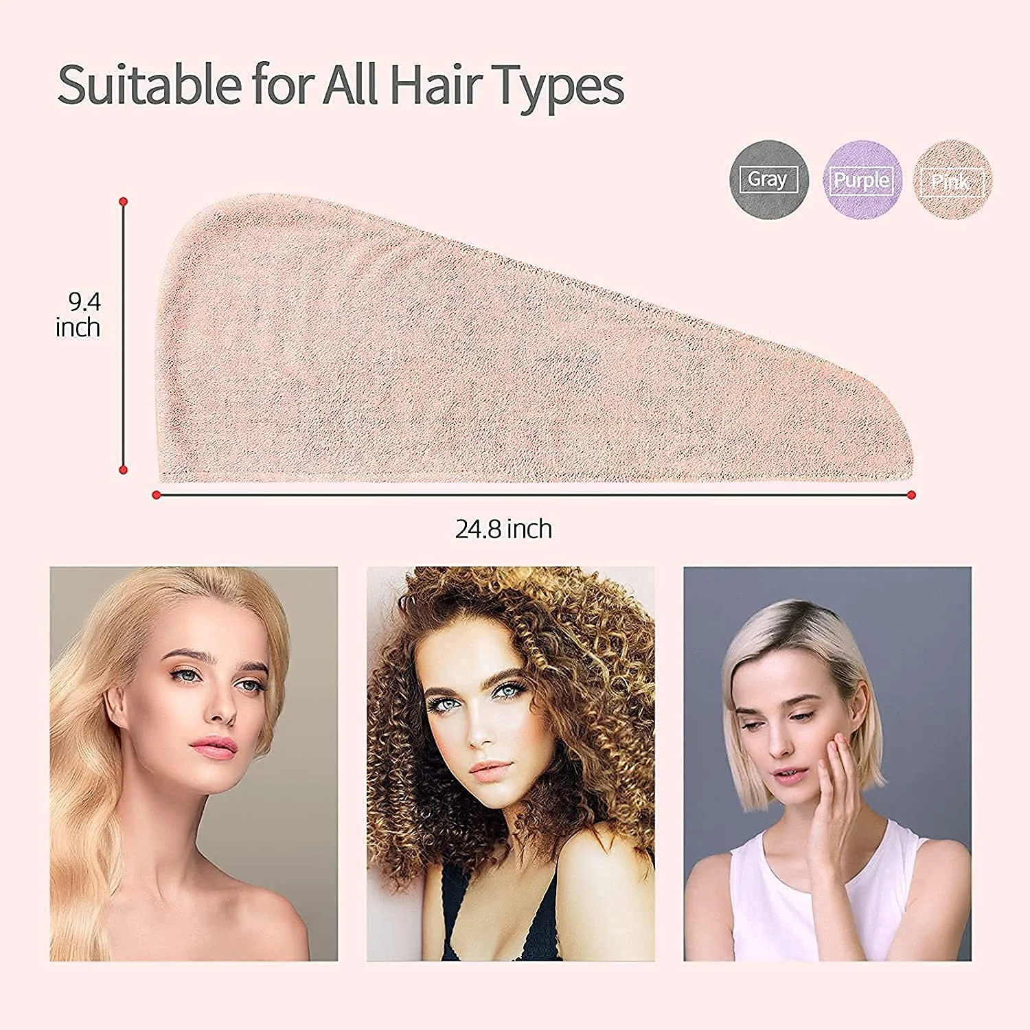 Cotton Hair Towel Wrap for Women