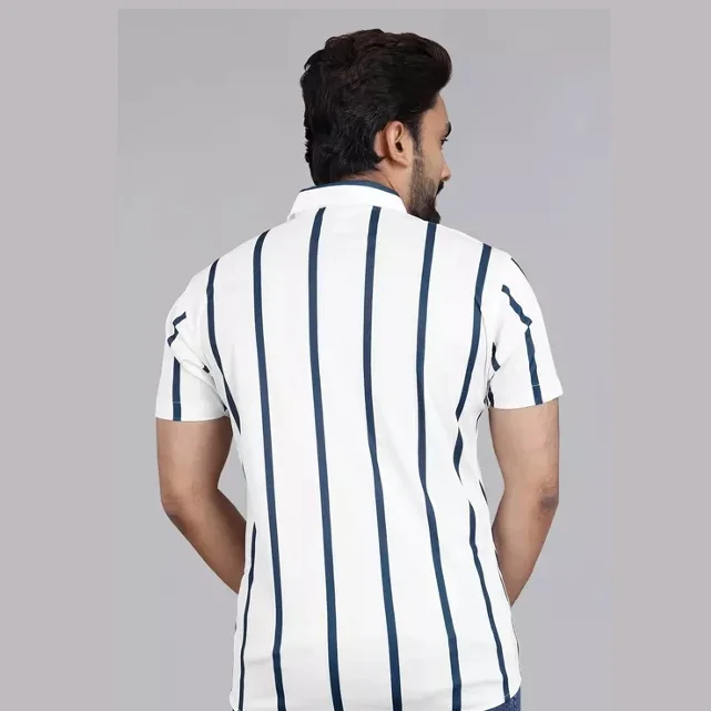 WHITE MENS STAYLIST LYCRA SHIRT