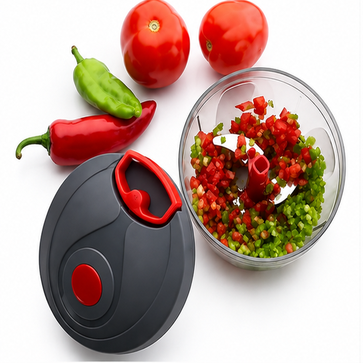 Manual Vegetable Chopper - Compact Kitchen Tool